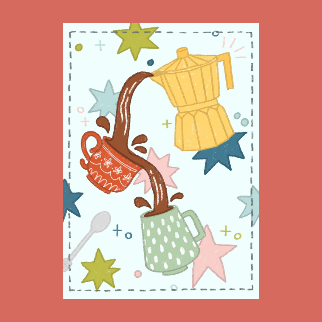 Coffee Mornings Postcard