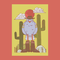 Cowboy Bird Print