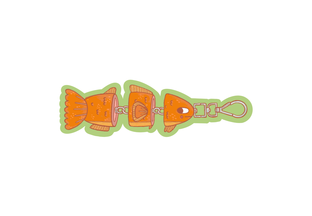 Fish Keychain Sticker