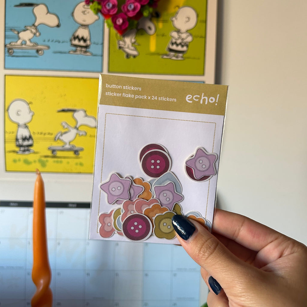 Button Sticker Flake Pack