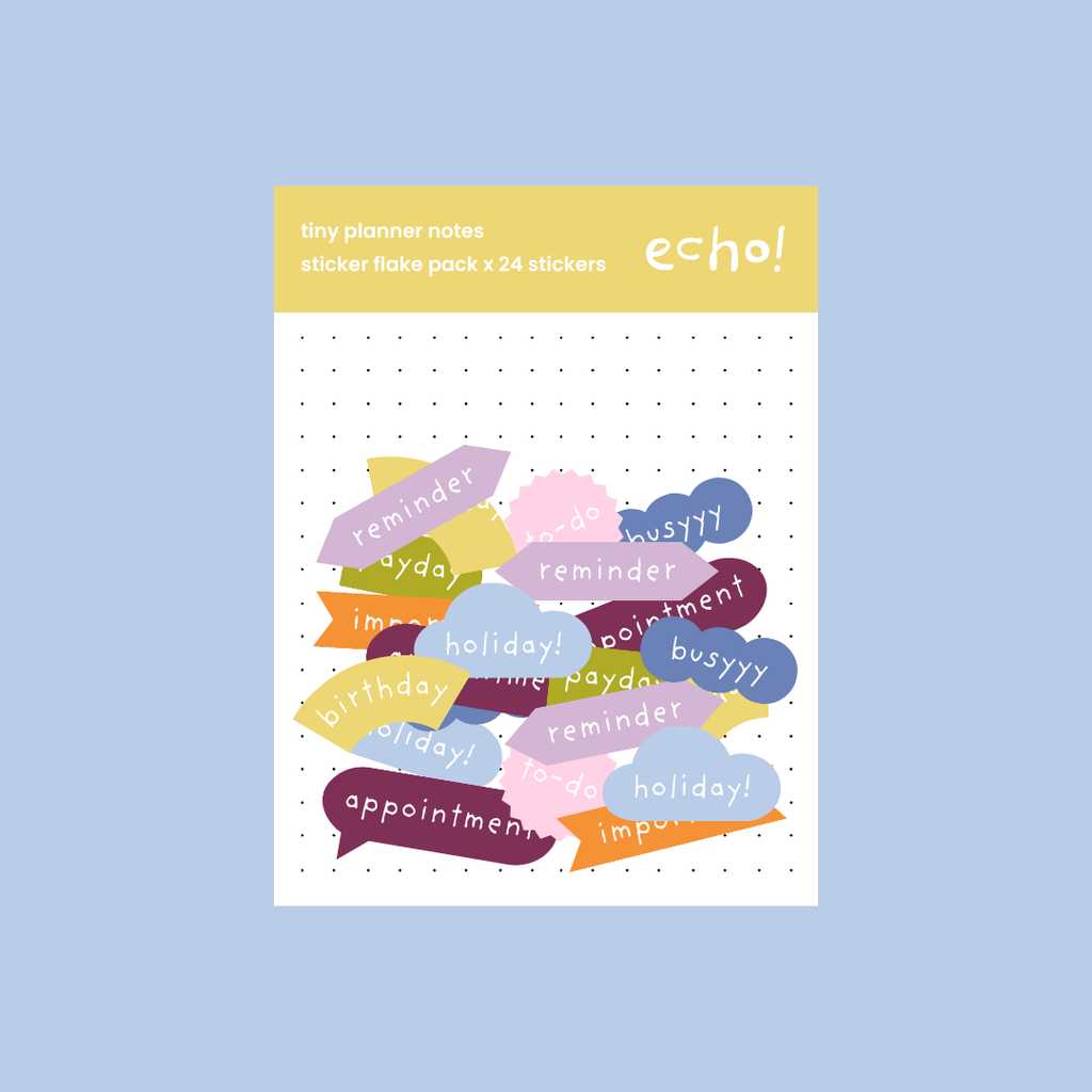 Tiny Planner Notes Sticker Flake Pack